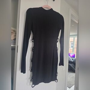 PrettyLittleThing Black Long Sleeve Dress